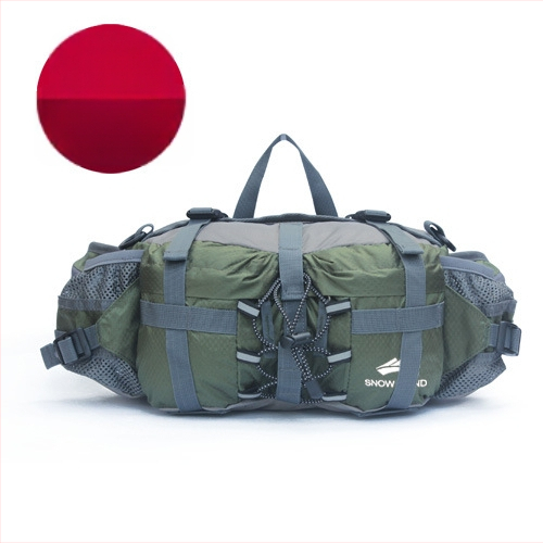 Pojasna torba za otvorene aktivnosti s velikim kapacitetom, višenamjenska torba za planinarenje i crossbody — najlon, prozračna i otporna na habanje, Snow Wind, unisex, za outdoor sportove