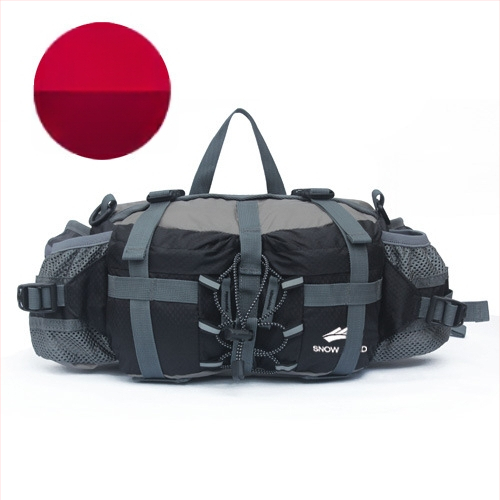 Pojasna torba za otvorene aktivnosti s velikim kapacitetom, višenamjenska torba za planinarenje i crossbody — najlon, prozračna i otporna na habanje, Snow Wind, unisex, za outdoor sportove