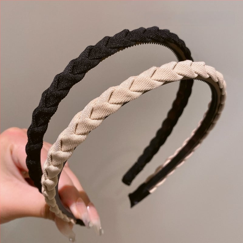 Лента за глава от плат за измиване на лице, ръчна изработка, антиплъзгаща се с зъбци, за жени