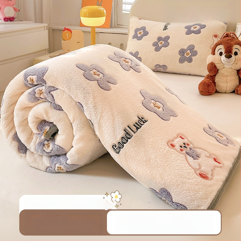 Pătură din velur laptos cu model de fulgi de zăpadă, 500–800 g, fibre chimice, stil desene animate, primăvară–toamnă