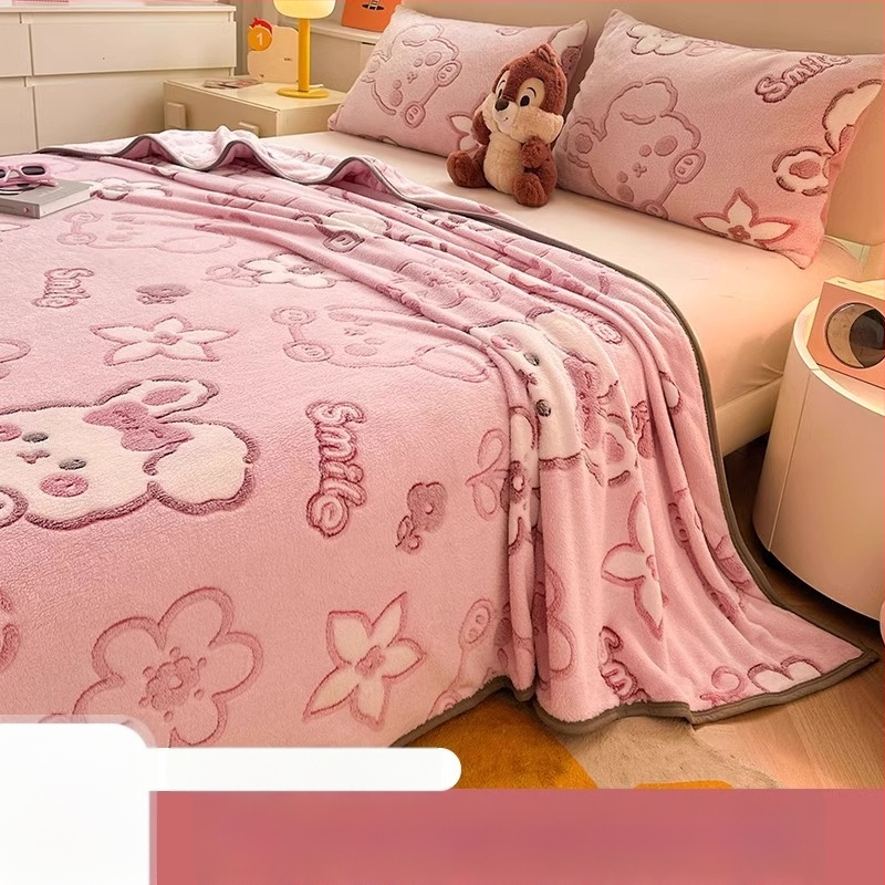 Pătură din velur laptos cu model de fulgi de zăpadă, 500–800 g, fibre chimice, stil desene animate, primăvară–toamnă