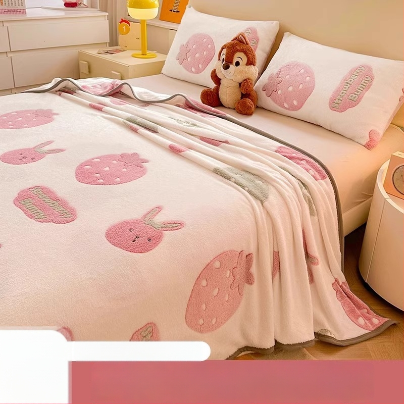 Pătură din velur laptos cu model de fulgi de zăpadă, 500–800 g, fibre chimice, stil desene animate, primăvară–toamnă