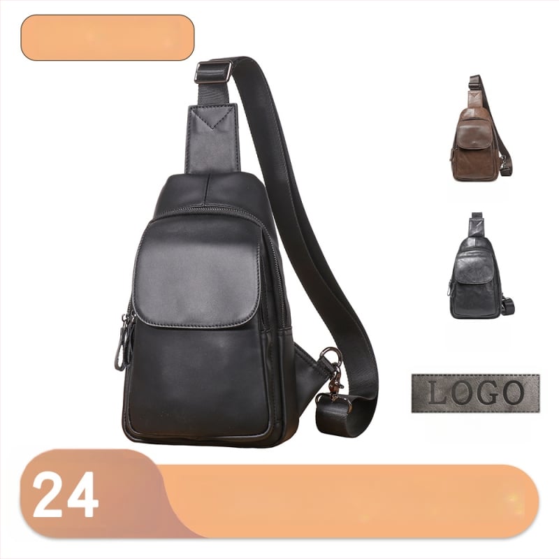 Ανδρική Τσάντα Crossbody από Γνήσιο Δέρμα, Κορυφαίο Top Grain Cowhide, Επεκτάσιμη, Αστικός Μινιμαλισμός