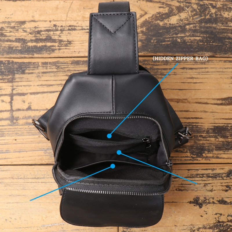 Ανδρική Τσάντα Crossbody από Γνήσιο Δέρμα, Κορυφαίο Top Grain Cowhide, Επεκτάσιμη, Αστικός Μινιμαλισμός