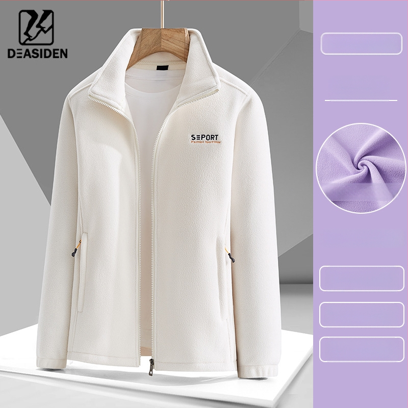 Uniszex polárdzseki-kardigán – meleg, vastag polár bélés, téli–ősz külső viselet, kardigán stílus