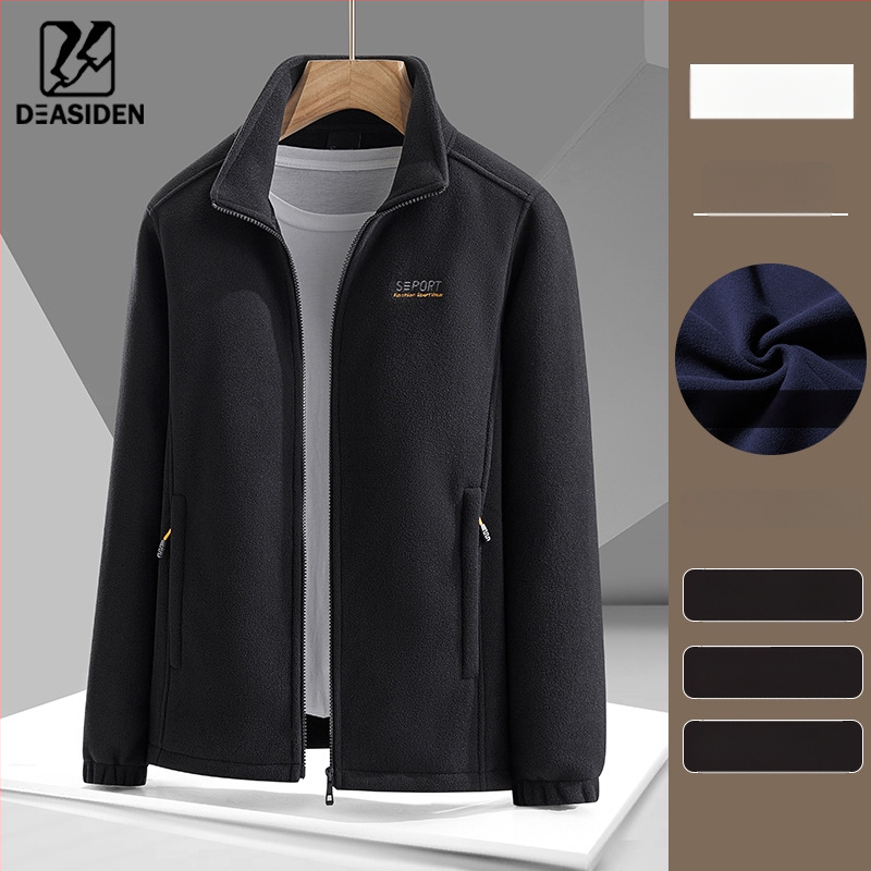 Uniszex polárdzseki-kardigán – meleg, vastag polár bélés, téli–ősz külső viselet, kardigán stílus