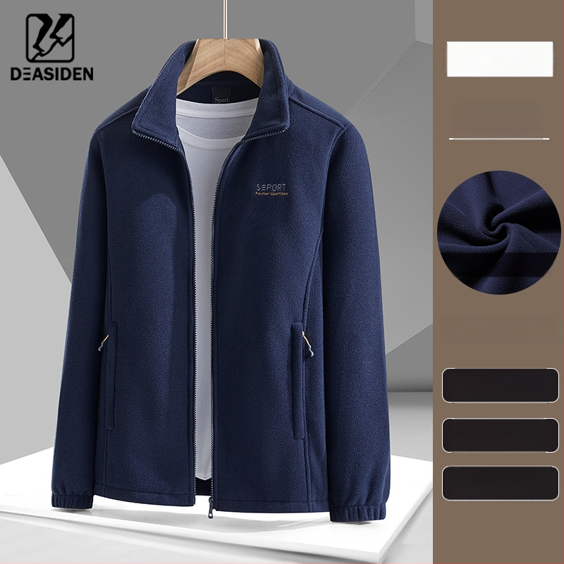 Uniszex polárdzseki-kardigán – meleg, vastag polár bélés, téli–ősz külső viselet, kardigán stílus