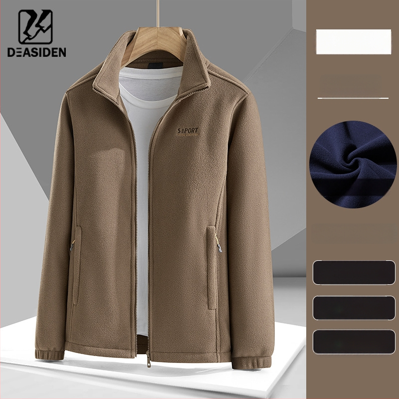 Uniszex polárdzseki-kardigán – meleg, vastag polár bélés, téli–ősz külső viselet, kardigán stílus