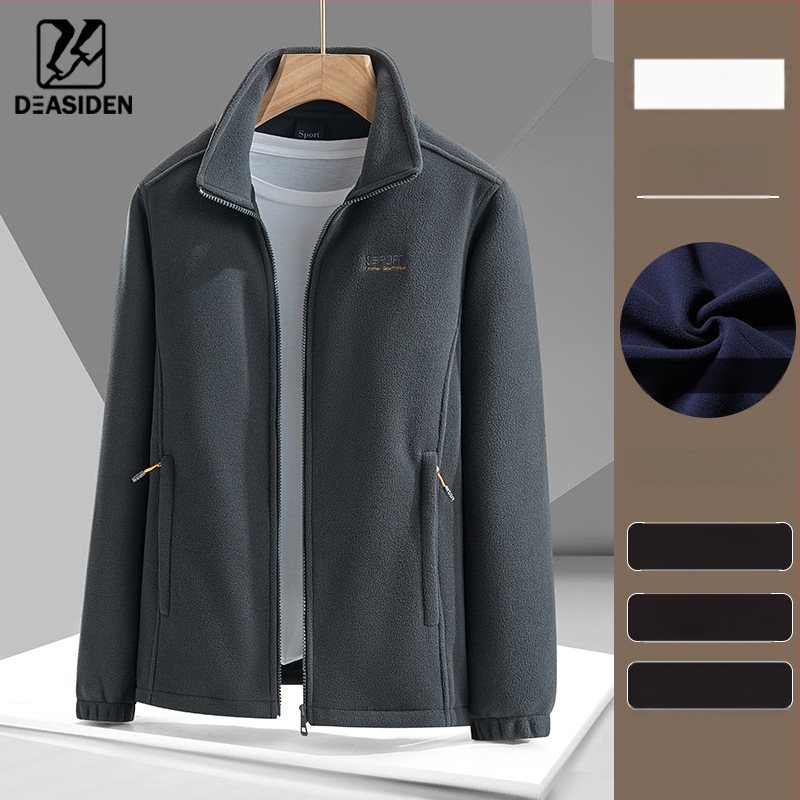 Uniszex polárdzseki-kardigán – meleg, vastag polár bélés, téli–ősz külső viselet, kardigán stílus