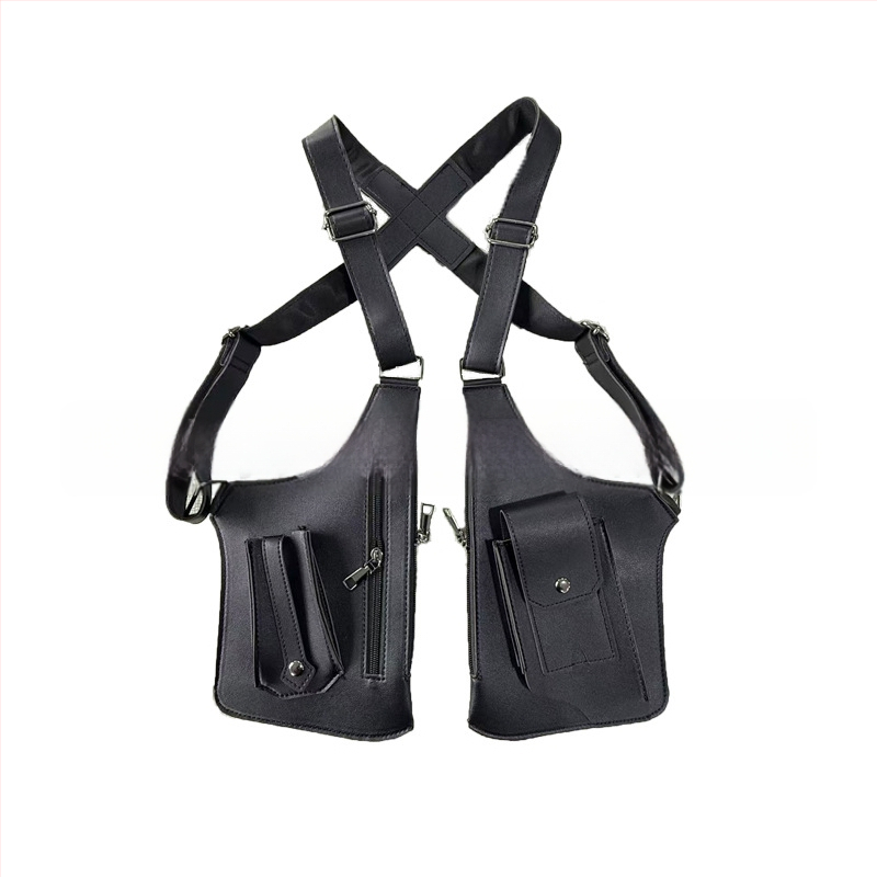 Ανδρική τσάντα θώρακα σε στυλ αστικής απλότητας, PVC υλικό, ultra-light, επένδυση πολυεστέρα