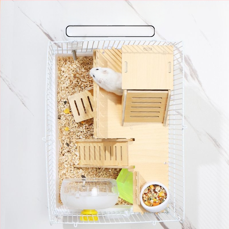 Klietka pre hamsterov – luxusný malý domček, plastová, bezpečná na hryzanie, základný set