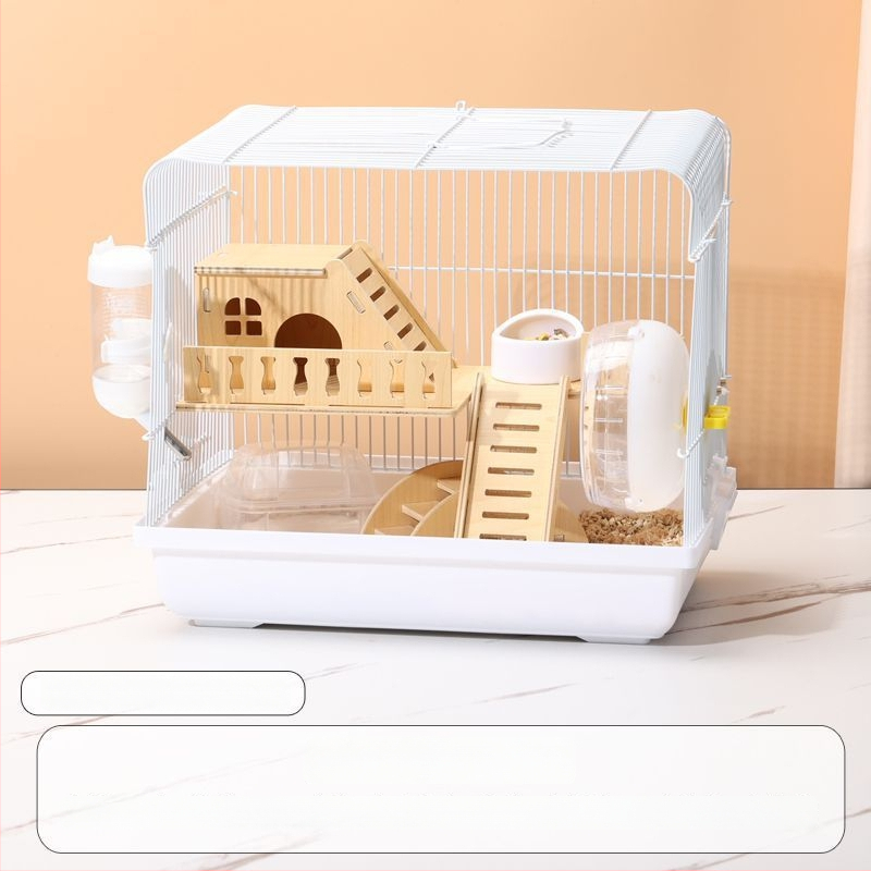 Klietka pre hamsterov – luxusný malý domček, plastová, bezpečná na hryzanie, základný set
