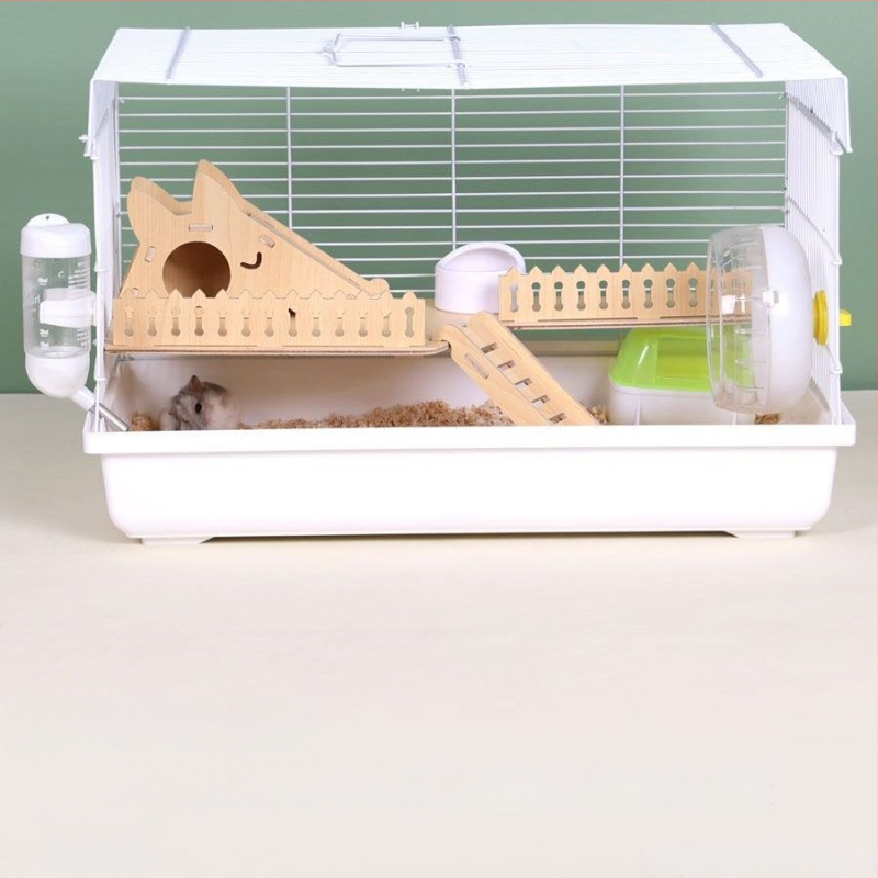 Klietka pre hamsterov – luxusný malý domček, plastová, bezpečná na hryzanie, základný set