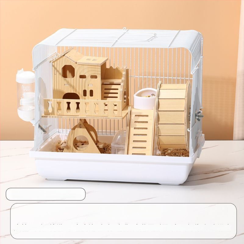 Klietka pre hamsterov – luxusný malý domček, plastová, bezpečná na hryzanie, základný set