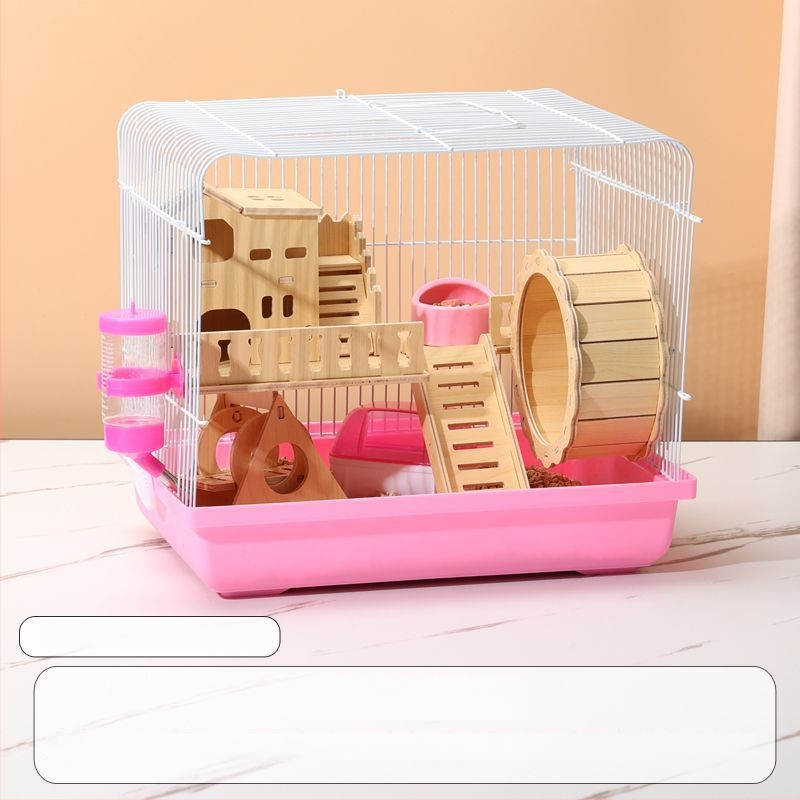 Klietka pre hamsterov – luxusný malý domček, plastová, bezpečná na hryzanie, základný set