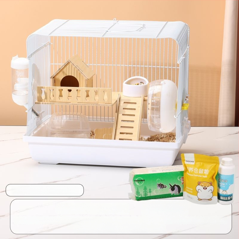 Klietka pre hamsterov – luxusný malý domček, plastová, bezpečná na hryzanie, základný set