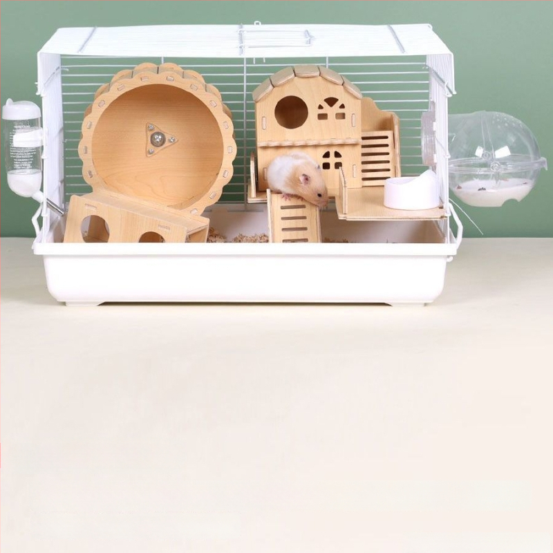 Klietka pre hamsterov – luxusný malý domček, plastová, bezpečná na hryzanie, základný set