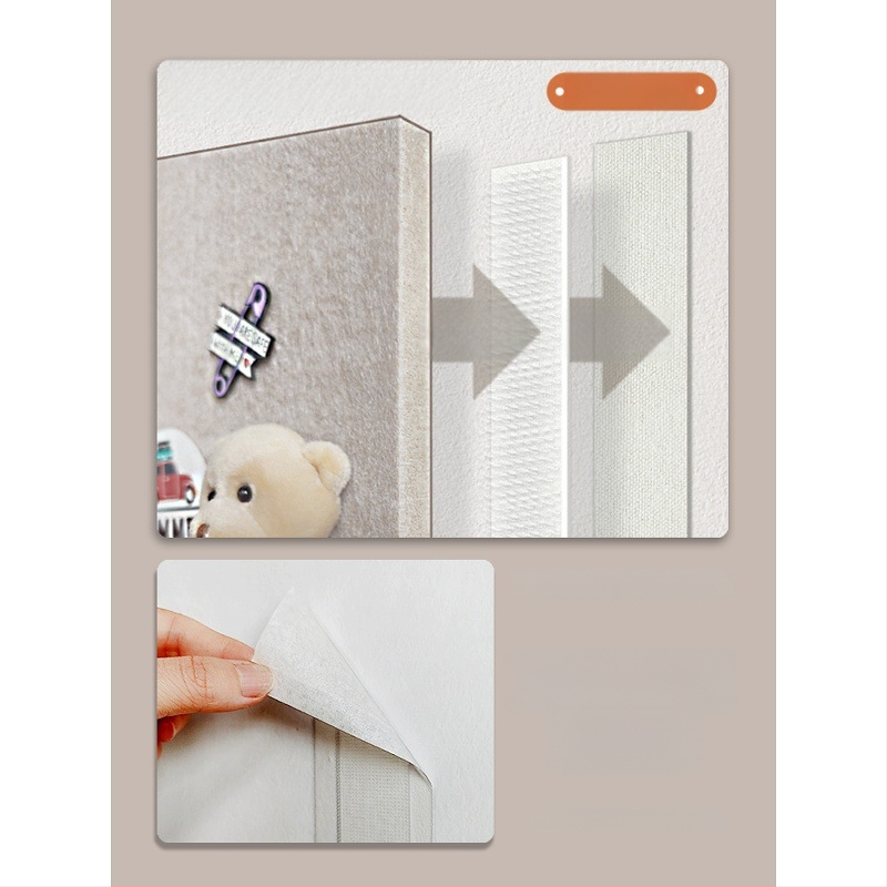 Filc falitábla akasztókkal és parafa táblával — 2 rész, geometriai mintázat, 3D dekoratív falikép