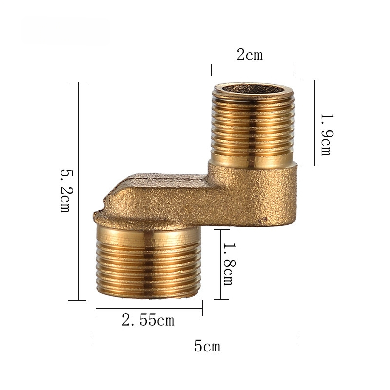 Sprchový kohút z nerezovej ocele so zmeniteľným priemerom a ohnutým uhlovým adaptérom pre kúpeľňu