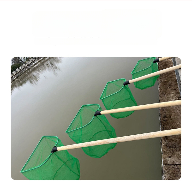 Vasból készült akváriumi háló tömörfa nyéllel