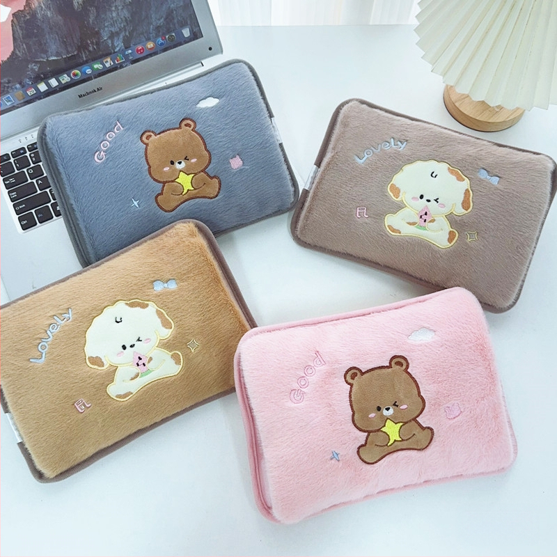 Recipient de apă fierbinte reîncărcabil cu design pluș caricatural (seria W) – 220V, 500W, încălzire prin încărcare, controlul temperaturii 65°C