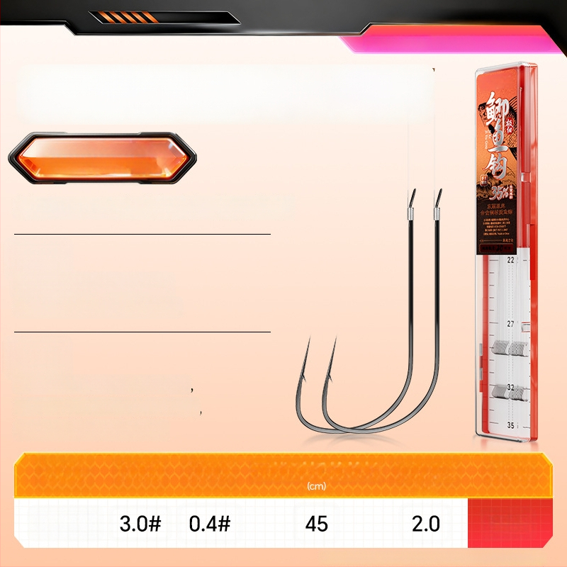 Little Fengxian Cârlig Dublu cu Linie Subțire pentru Pescuit în Râu, 20 Perechi în Cutie