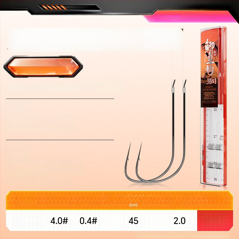 Little Fengxian Cârlig Dublu cu Linie Subțire pentru Pescuit în Râu, 20 Perechi în Cutie