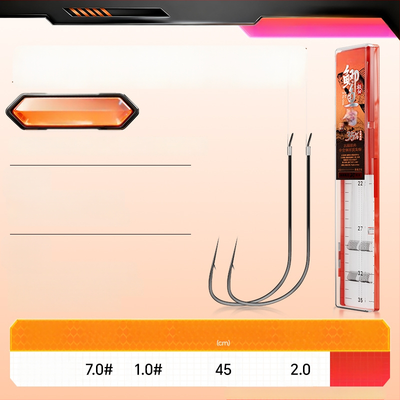 Little Fengxian Cârlig Dublu cu Linie Subțire pentru Pescuit în Râu, 20 Perechi în Cutie