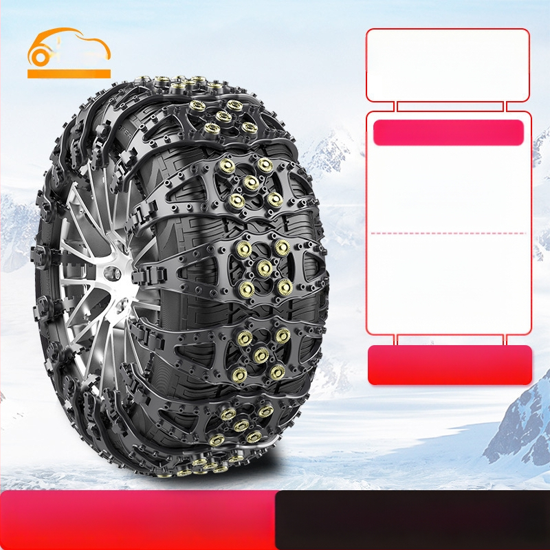 Csúszásgátló hólánc autókhoz és kis SUV-khoz, univerzális, gumiból készült, modell P180-2, cikkszám Ru126