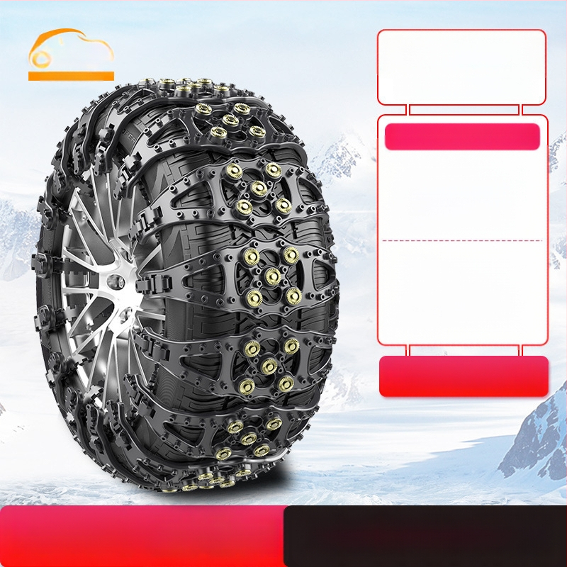 Csúszásgátló hólánc autókhoz és kis SUV-khoz, univerzális, gumiból készült, modell P180-2, cikkszám Ru126