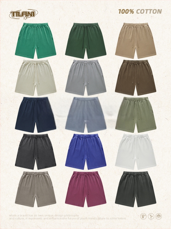 Ανδρικά και γυναικεία βαμβακερά σορτς με κορδόνι, χαλαρή γραμμή, μικροελαστικότητα, casual street style για καθημερινή χρήση