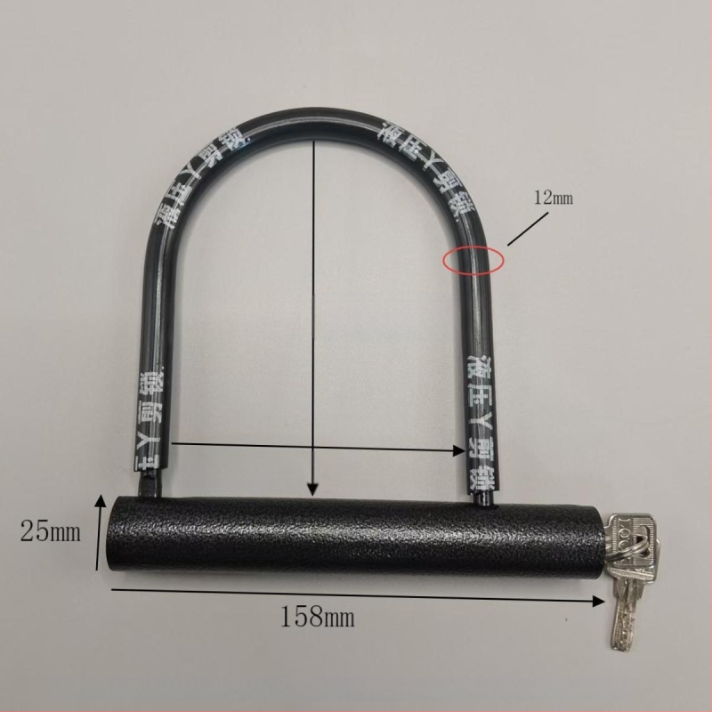 Κλειδαριά U-σχήματος για ηλεκτρικά ποδήλατα, μοτοποδήλατα, ποδήλατα και τρίκυκλα, μεταλλικό σώμα, υδραυλικός μηχανισμός διάτμησης, μάρκα Strength factory