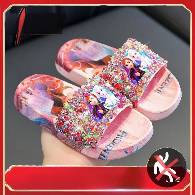 Детски флип-флопи в принцес стил, EVA горна част, EVA подметка, антихлъзгащи
