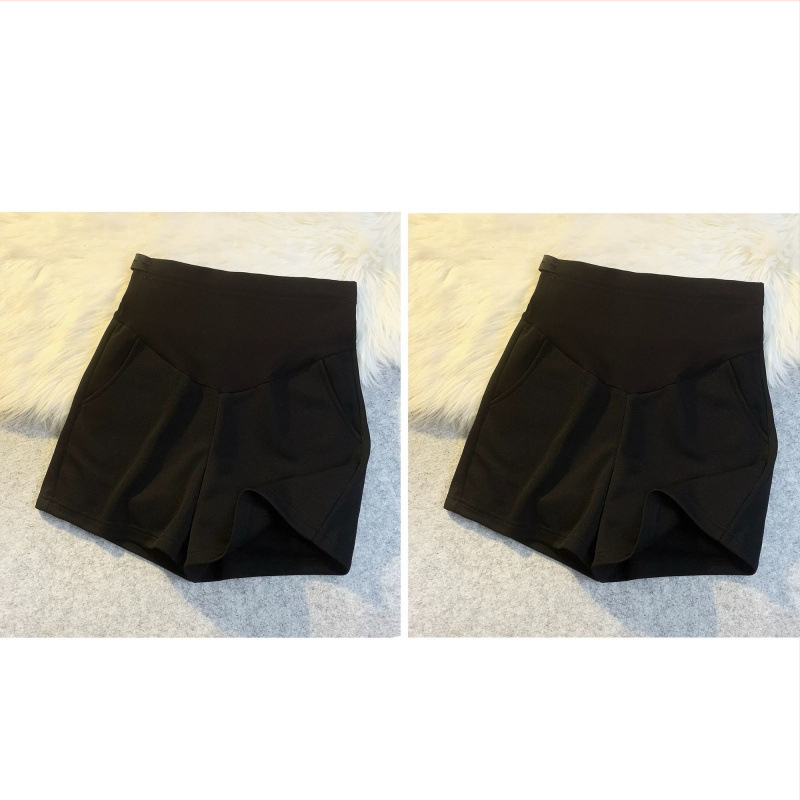 Σορτς εγκυμοσύνης με στήριξη κοιλιάς, ελαφρύ πολυεστέρα, καθημερινή καλοκαιρινή χρήση (Πολυεστέρας, ελαφρύς, μη ελαστικό)