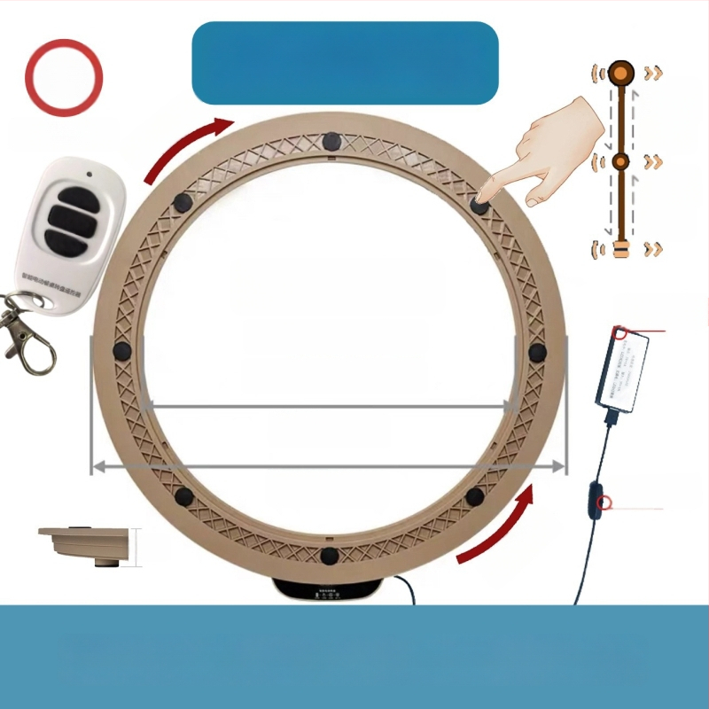 Elektromos forgóasztal étkezőasztalhoz — anyag műanyag; márka Jinpaili hardware; olasz minimalist stílus; univerzális felhasználás