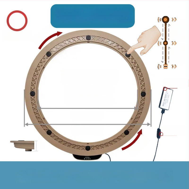 Elektromos forgóasztal étkezőasztalhoz — anyag műanyag; márka Jinpaili hardware; olasz minimalist stílus; univerzális felhasználás