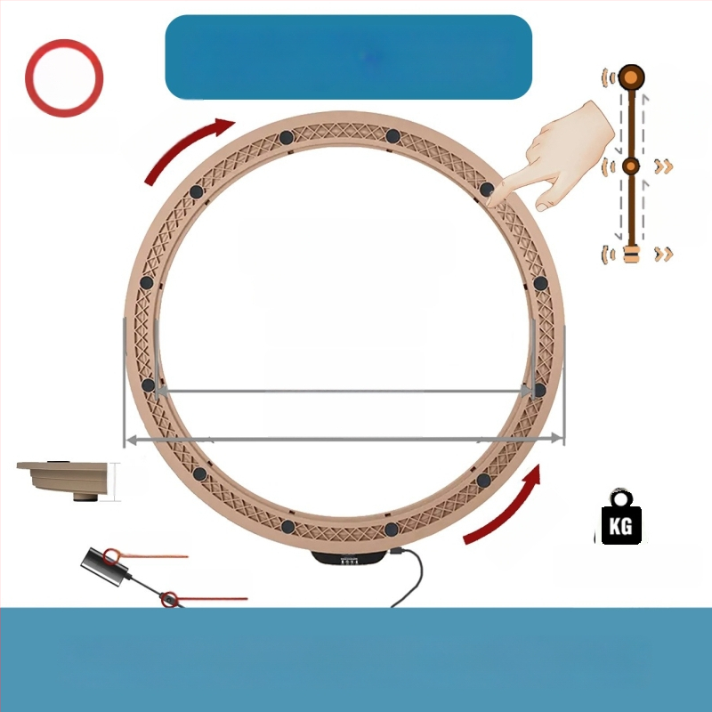 Elektromos forgóasztal étkezőasztalhoz — anyag műanyag; márka Jinpaili hardware; olasz minimalist stílus; univerzális felhasználás