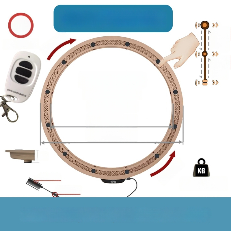 Elektromos forgóasztal étkezőasztalhoz — anyag műanyag; márka Jinpaili hardware; olasz minimalist stílus; univerzális felhasználás
