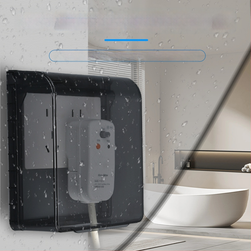 Κολλητό αδιάβροχο κουτί πρίζας τύου 118, ευρύχωρο διπλό υποδοχέα, προστατευτικό κάλυμμα ύψωσης για μπάνιο, έξυπνο WC