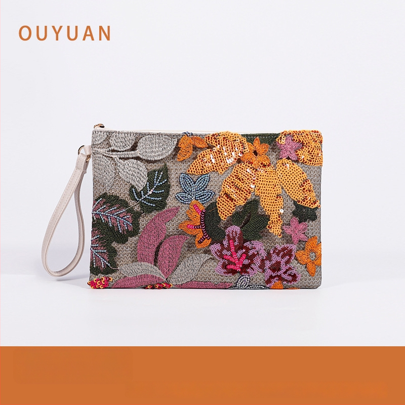 PP+PU anyagú clutch táska, poliészter bélés, cipzáras nyitás, belső cipzáras zseb