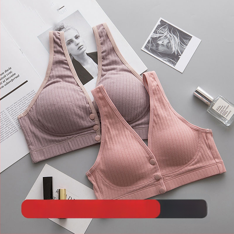 Θηλάζον Σουτιέν – Στυλ Βέστ, Push-Up, Βαμβακερό (95%), Λεπτό Κύπελλο, Θηλασμός