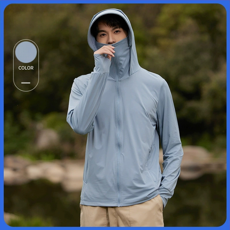 Îmbrăcăminte UV pentru femei din nailon Ice Silk - UPF50+, mâneci lungi, respirabilă, cu margine de pălărie, 80-90% nailon, <30% spandex, primăvara 2025