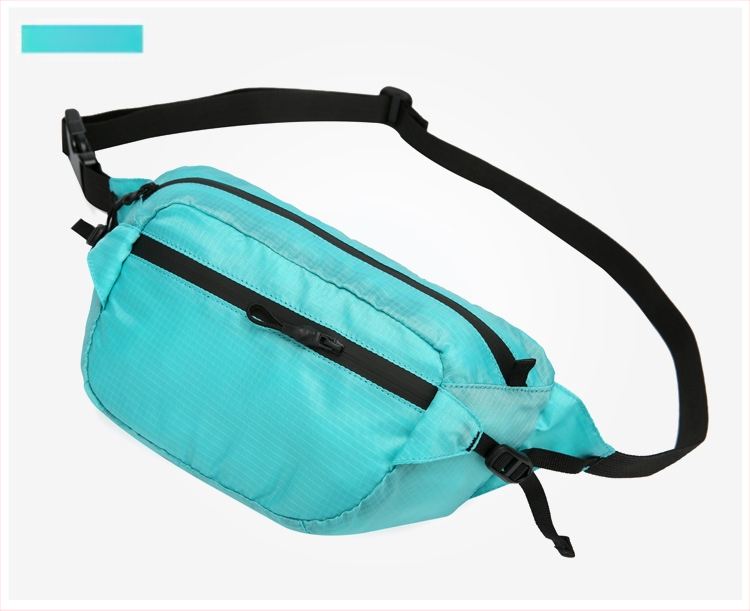 Férfi deréktáska, összecsukható szabadtéri használatra, nylon, vízálló, ultra könnyű, lopás elleni, bővíthető
