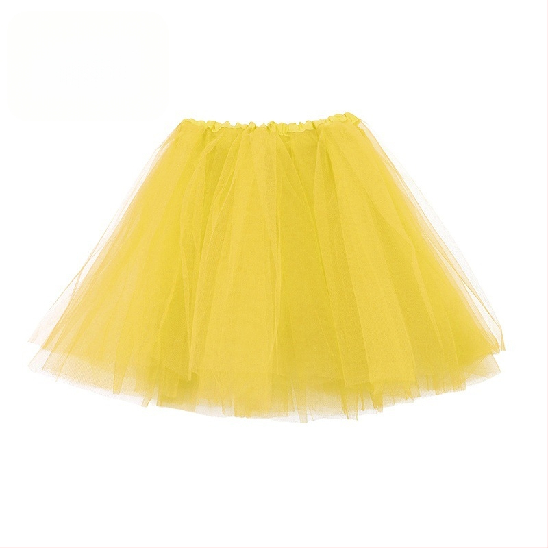 Gyerekeknek szóló hercegnő balett tutu szoknya - háromréteg hálós tüll, fő anyag: nejlon poliészterrel, hercegnő stílus, 2024 tavasz, 8 évesnél nagyobb lányoknak (≥140 cm)