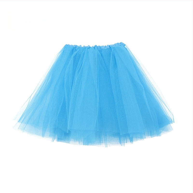Gyerekeknek szóló hercegnő balett tutu szoknya - háromréteg hálós tüll, fő anyag: nejlon poliészterrel, hercegnő stílus, 2024 tavasz, 8 évesnél nagyobb lányoknak (≥140 cm)