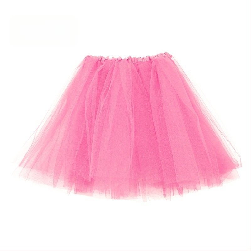 Gyerekeknek szóló hercegnő balett tutu szoknya - háromréteg hálós tüll, fő anyag: nejlon poliészterrel, hercegnő stílus, 2024 tavasz, 8 évesnél nagyobb lányoknak (≥140 cm)
