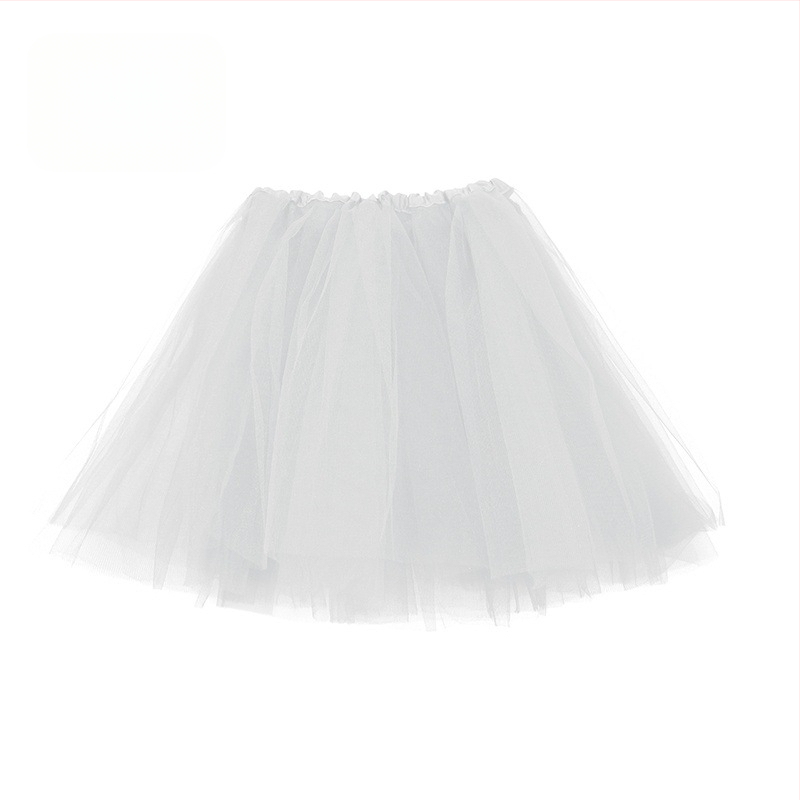 Gyerekeknek szóló hercegnő balett tutu szoknya - háromréteg hálós tüll, fő anyag: nejlon poliészterrel, hercegnő stílus, 2024 tavasz, 8 évesnél nagyobb lányoknak (≥140 cm)
