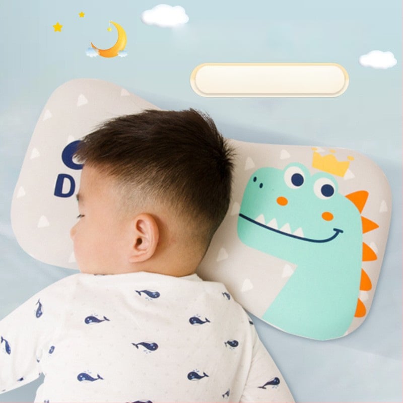 Бебешка възглавничка за шията, дишаща, стил карикатура, полиестерно влакно, подходяща за новородени (0–1 г.)