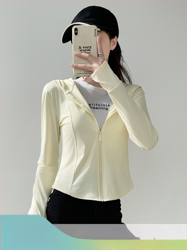 Sacou pentru femei din ice silk, protecție solară UPF40+, croială slim, lungime 50-65 cm, poliester 80-90% cu elastan