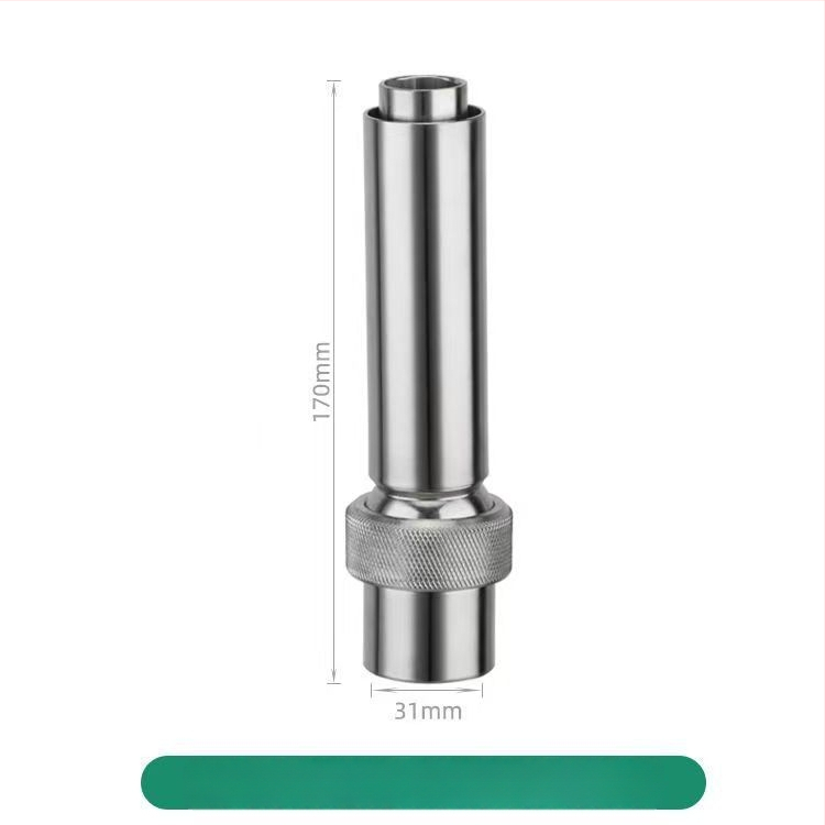 Fântână uscată pentru grădină din alamă și oțel inoxidabil, coloană Jade, pentru peisaj acvatic și iaz, pulverizator cu gaură unică